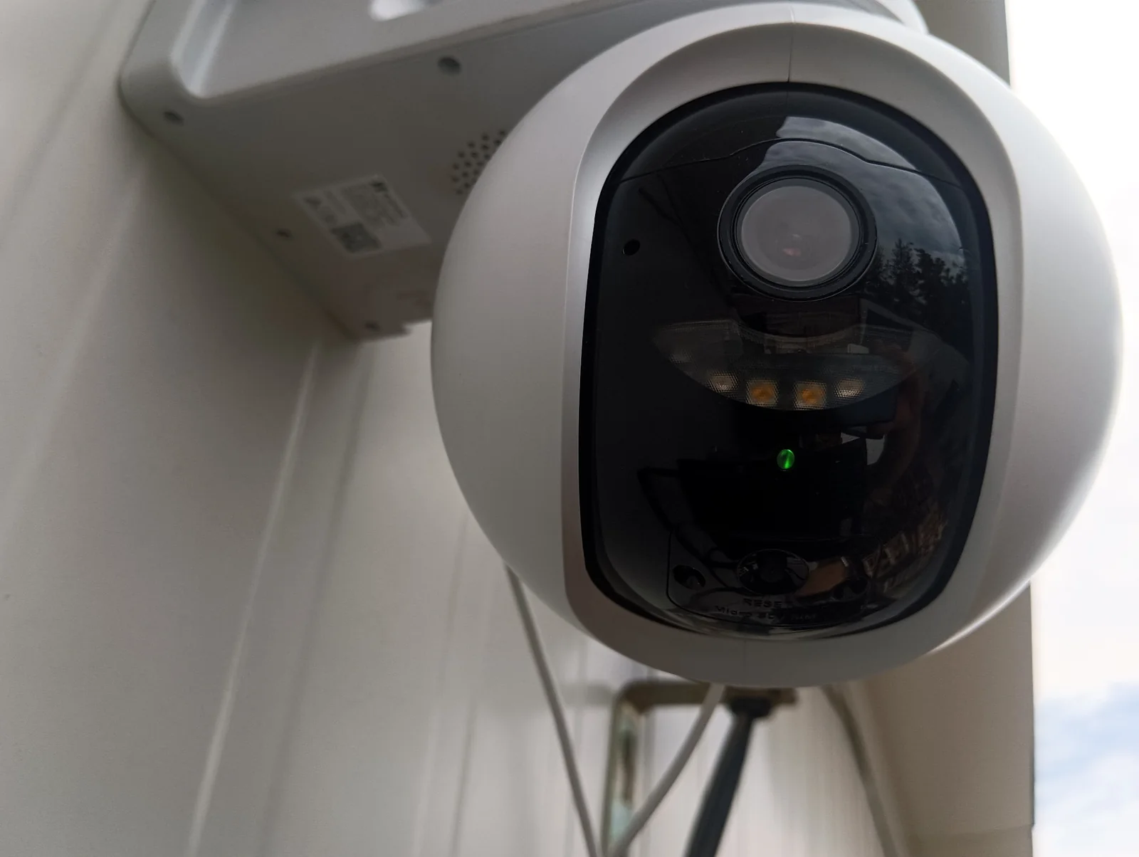 Cámara de seguridad instalada y configurada